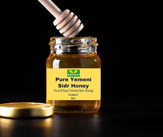 Yemeni Sidr Honey – 100% Pure Grade A Raw &amp Unfiltered &amp Cold-Extracted – Natural Superfood – Premium Sidr Honey from Do’an Valley – 227g / 8oz