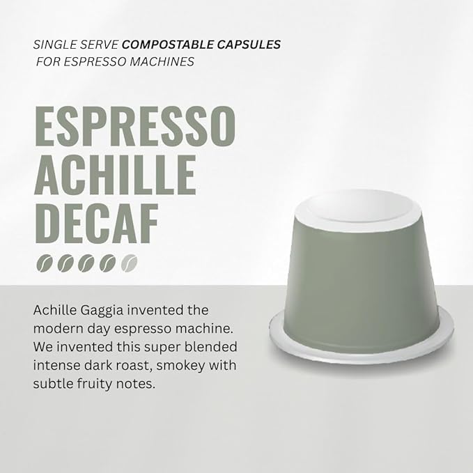 Tayst Espresso Pods Espresso Achille Coffee Capsules Compatible with Original Nespresso Machine Sustainable Single Serve Pack of 30