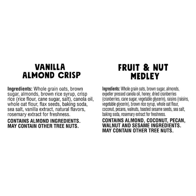 Granola Variety Pack Vanilla Almond Crisp and Fruit &amp Nut Medley 12 Pouches 1.6 oz To Go Packs (1 Pack)