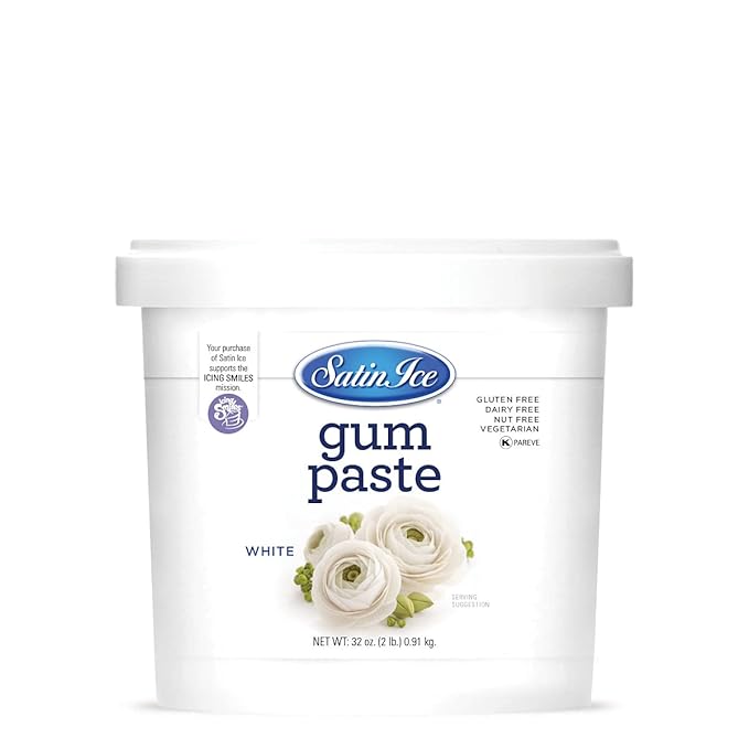 Satin Ice Gum Paste for Cake Decorating White (2 Pound)