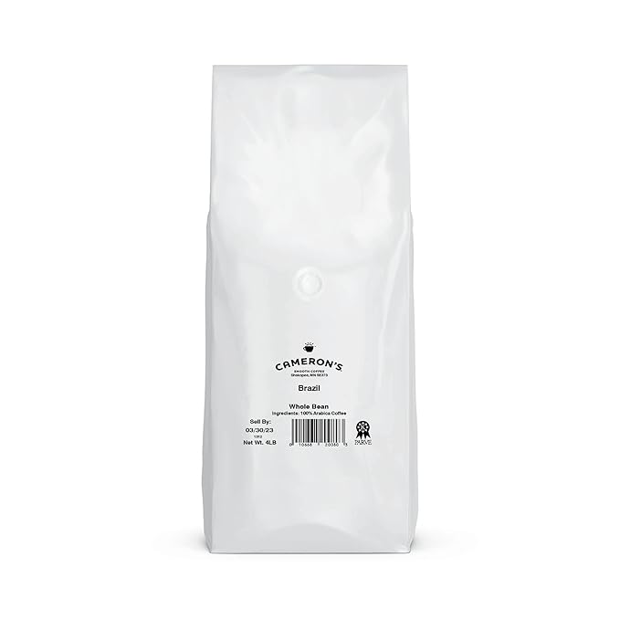 Cameron's Coffee Roasted Whole Bean Coffee Brazil 4 Pound