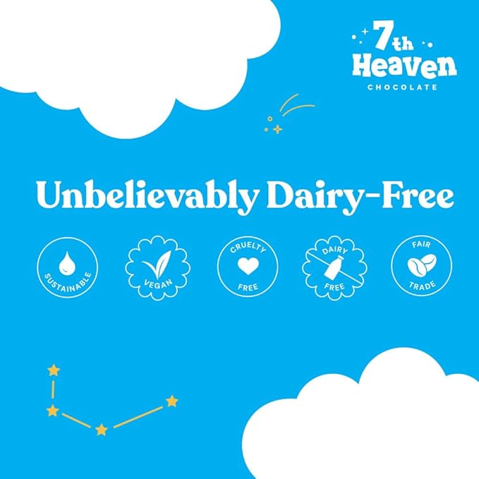 7th Heaven Vegan Soy Milk Chocolate Bars: Cookies and Cream - (3.5 oz - 4 Pack) Healthy Chocolate Perfect Valentines Gift For Your Loved Ones 100% Dairy Free Non GMO Kosher Parve Cruelty Free