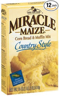 Miracle Maize Corn Bread and Muffin Mix Country Style 18-Ounce Boxes (Pack of 12)