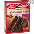 Betty Crocker Delights Super Moist Triple Chocolate Fudge Cake Mix (Pack of 12)