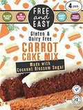 Free &amp Easy Carrot Cake Mix With Coconut Blossom Sugar 350g (Pack of 4)
