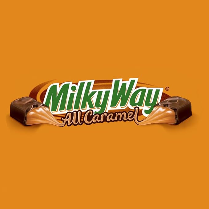 MILKY WAY All Caramel Milk Chocolate Bar Caramel Candy Full Size Bar 1.55 Oz Single Pack 24 Count