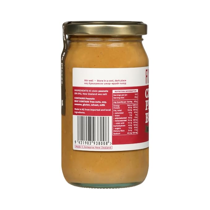 Fix &amp Fogg Super Crunchy Peanut Butter – Natural Peanut Butter Spread No Added Sugar No Palm Oil Non-GMO Vegan Keto &amp Paleo Friendly Premium New Zealand Peanut Butter 13.2 oz