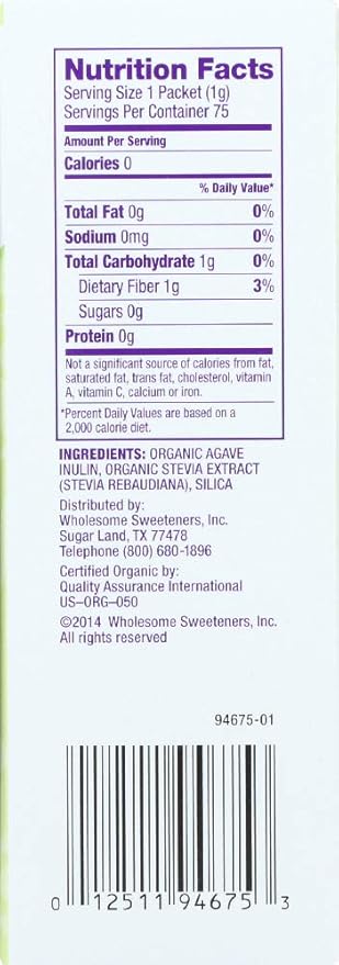 Wholesome Sweeteners Stevia 6x 75x1GR