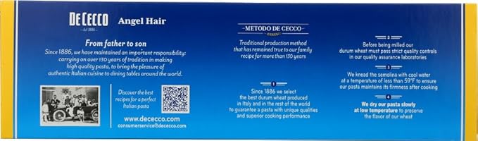 De Cecco Angel Hair Pasta 16 Ounce - 20 per case.