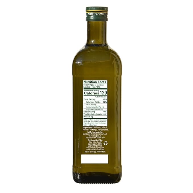 Mantova Avocado Oil 34oz 100% Pure Avocado Oil Trans Fat Free Cholesterol Free All Purpose Cooking Oil Keto Friendly (34 ounces)