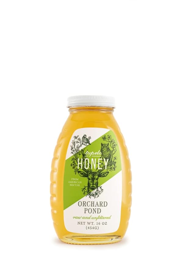 Orchard Pond Tupelo Honey - Rare Harvest from White Ogeechee Tupelo Trees Handcrafted in North Florida 100% Pure &amp Unheated 16 Ounces