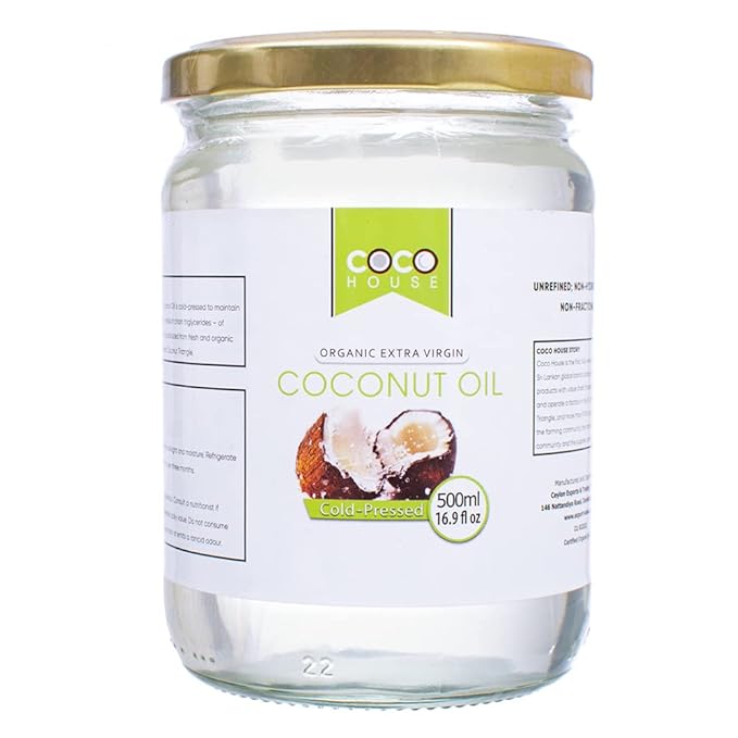 Coco House Organic Extra Virgin Coconut Oil Unrefined Unrefined Cold Pressed USDA Organic (16.90 Oz)