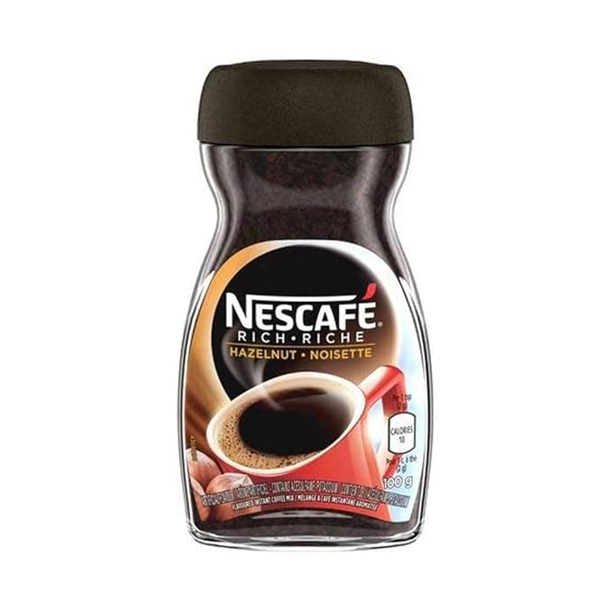 NESCAFE Coffee Bundle One Rich Hazelnut 100g and One Rich French Vanilla 100g {Imported from Canada}