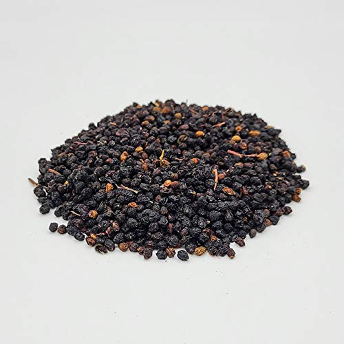 Certified USDA - 100% Organic Dried Elderberries - 1lb Bulk - Non-Irradiated Non-GMO Wild Harvest Whole Black Elderberry Immune Support - Raw Vegan Sambucus 1 Pound