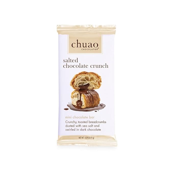 Chuao Chocolatier Salted Chocolate Crunch Dark Chocolate Mini Gourmet Chocolate Bar 24-Ct. (0.39 oz. each)