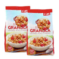 Granola 2 Pounds | Perfect breakfast blend it contains grains almonds and hazelnuts with strawberries and raspberry bits (2 Pack)
