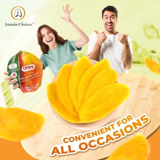 Dried Tree-Ripened Mango 21.15 Oz - Pack of 3 - Premium Dried Mango Strips Unsweetened Non-GMO Vegan Gluten Free Sugar-Free Fruit Slices by Amazin Choices. Snack Viet Mangoes Slices
