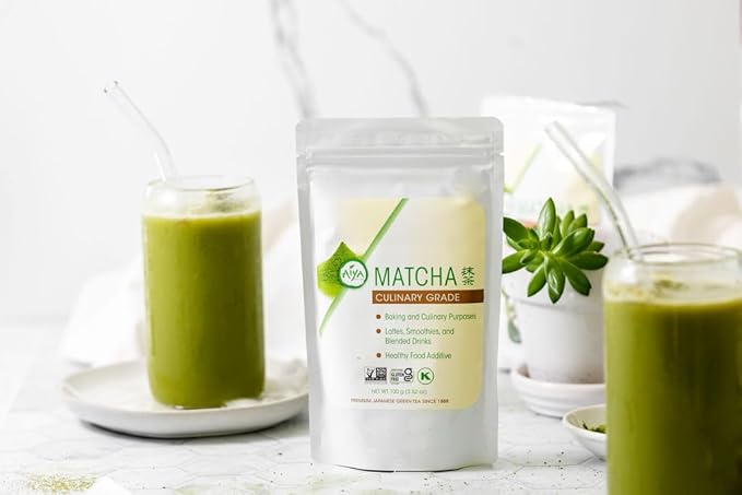 Aiya Authentic Japanese Origin Culinary Grade Matcha Green Tea Powder 100g Bag (3.53 oz.)