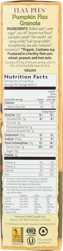 Nature'S Path Organic Flax Plus W/P Granola ( 12x11.5 OZ) by Nature's Path