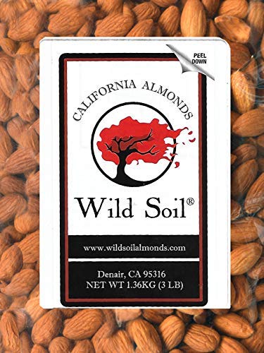 Wild Soil Terra Preta Almonds – Higher Protein and Higher Vitamin E Than Other Almonds Beyond Organic: Eco Farmed with Proprietary Root Technology Raw