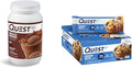 Quest Chocolate Milkshake Protein Powder 22g Protein 43 Servings and Quest Blueberry Muffin Protein Bars 21g Protein 12 Count