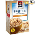 Quaker Instant Oatmeal Protein Banana Nut Flavor 6 Count 12.9oz Box (Pack of 4)