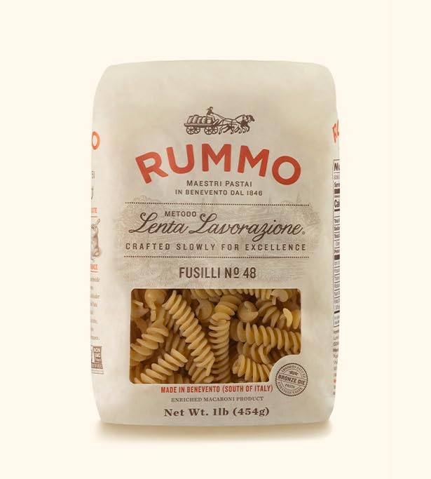 Rummo Fusilli Pasta No. 48 1 lb (Pack of 14) – Non-GMO Parve Premium Italian Dry Pasta