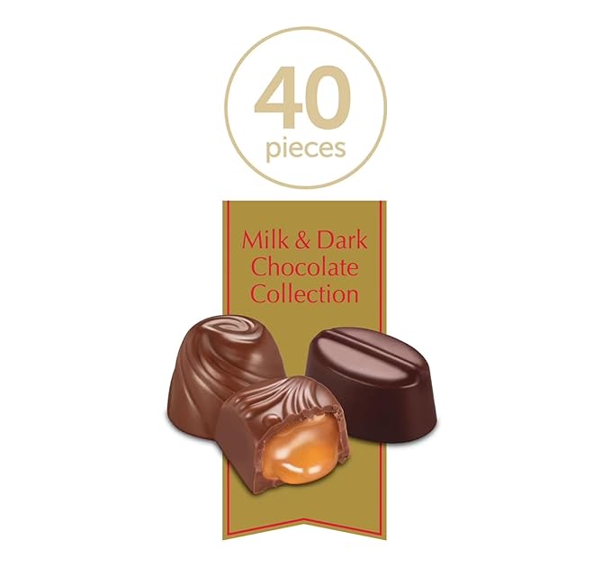 Elmer Chocolate Hershey Pot of Gold 14.4 Oz Heart - Assorted Milk and Dark Chocolates - Delicious Classics That Everyone Loves - Great for Sharing