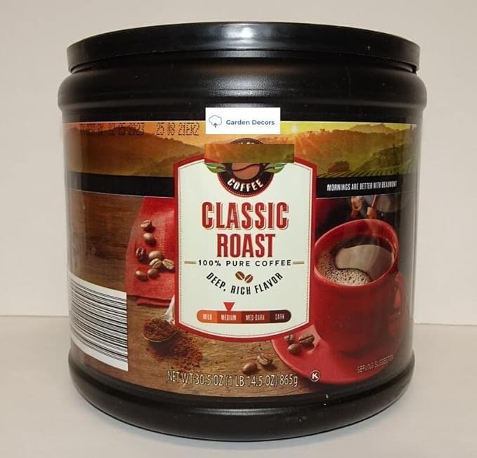Ground Beaumont Coffee Classic Medium Roast 100% Pure Deep Rich Flavor 30.5oz 865g (Single Jug)