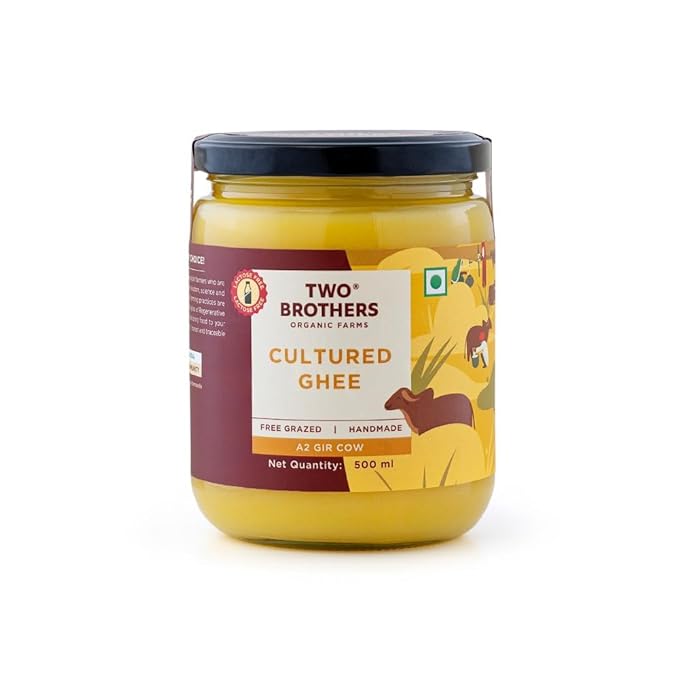 A2 Ghee Butter Grass Fed from Gir Cow | Gut Friendly | Healthy Butter Alternative | Non-GMO Lactose-Free Keto Friendly – 16 Oz from Two Brothers India Farms