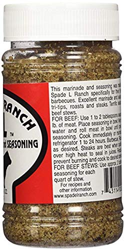 Spade L Ranch Beef Marinade and Seasoning 6 Oz. (4 Bottles 6 Oz)