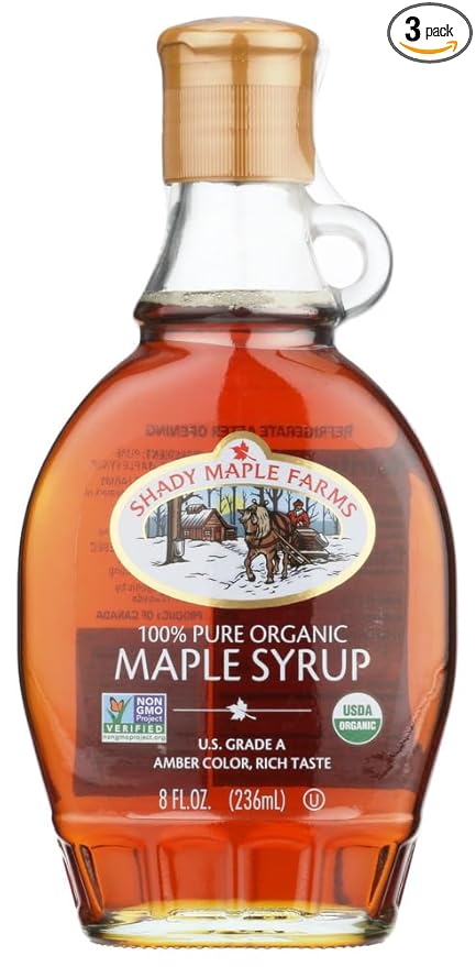 SHADY MAPLE FARM SYRUP MAPLE A GLSS ORG 8 OZ PK- 3