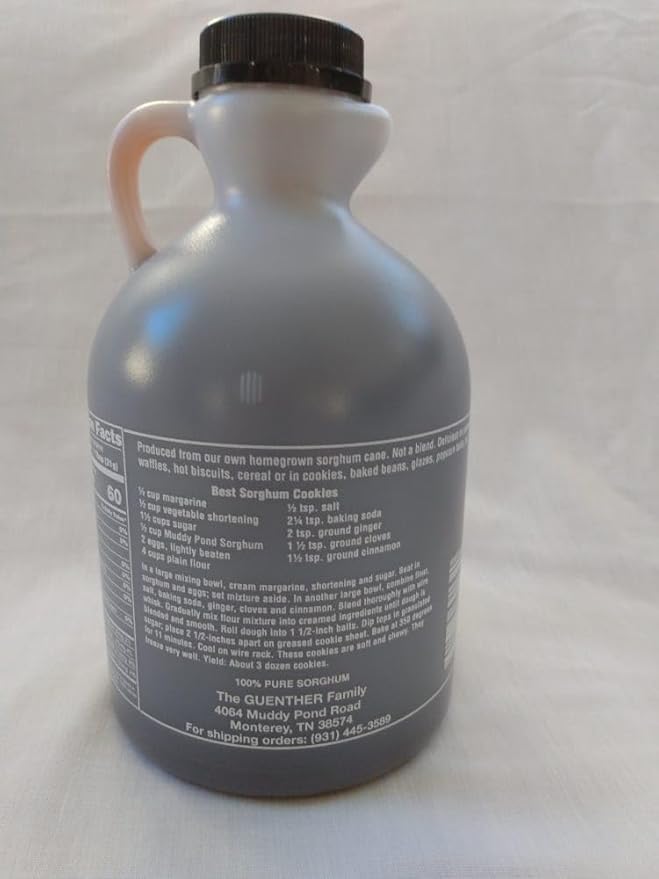 Muddy Pond Sorghum Mill - Pure Sorghum Syrup - No Additives Non-GMO and Gluten Free 32OZ