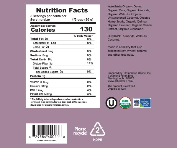 Dr. Fuhrman's Organic Granola (3-Pack)