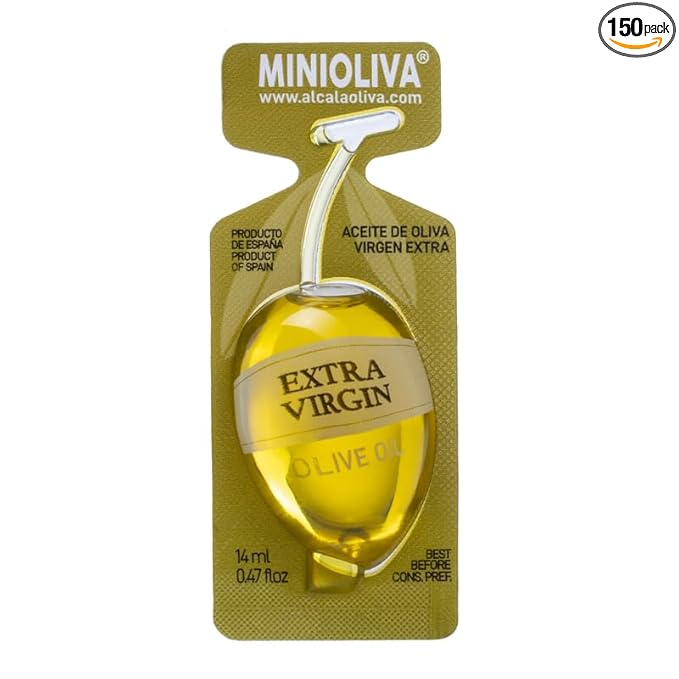 Mini Oliva - Extra Virgin Olive Oil Single Serve -3 Pouches of 7 Pods (21 Total 0.47 fl oz Each)