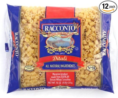 Racconto Ditali 16-Ounce Packages (Pack of 12)
