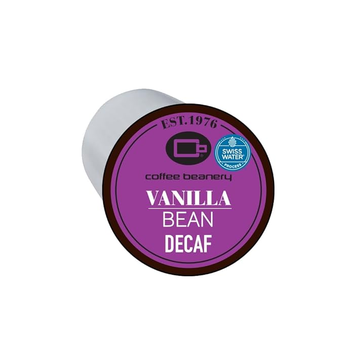 Vanilla Bean Decaf Coffee Pods by Coffee Beanery | 96ct Bulk Flavored Decaf Coffee Pods Medium Roast Coffee