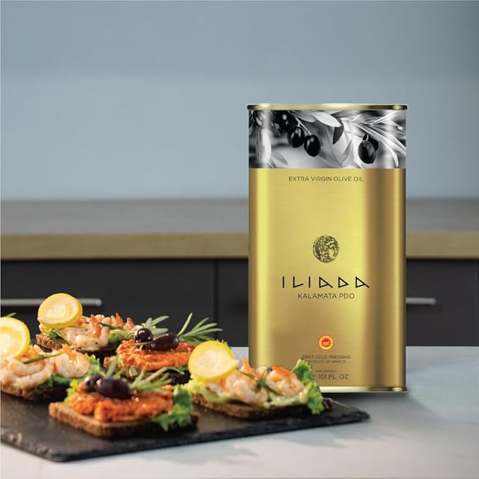 Iliada Kalamata PDO Extra Virgin Olive Oil 3Lt | Multi-Awarded | Single Region 100% Greek | Monovarietal Koroneiki | Cold Press | Polyphenol Rich | Chef's Favorite