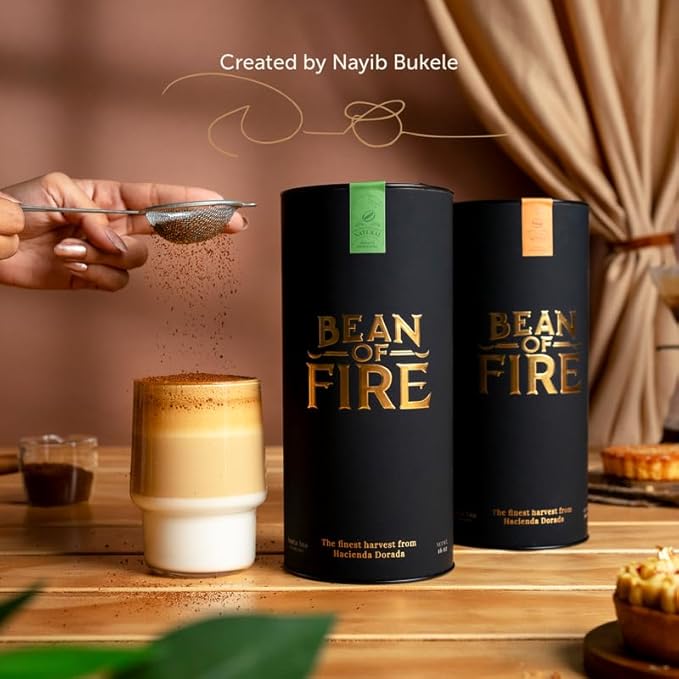 Bean of Fire El Salvador Pacamara Honey Ground Coffee – Medium Roast Single Origin Specialty Creamy &amp Nutty Cup (16 oz)