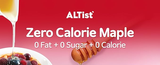ALTist Allulose Syrup Sweetener – Zero Calorie Liquid Sugar Alternative Keto Vegan Non-GMO Plant-Based | 1:1 Sugar Replacement No Net Carbs Zero Fat 17.7 fl oz x 2 Bottle - Maple