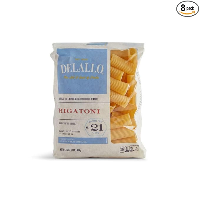 DeLallo Rigatoni Bag 1-pounds (Pack of8)