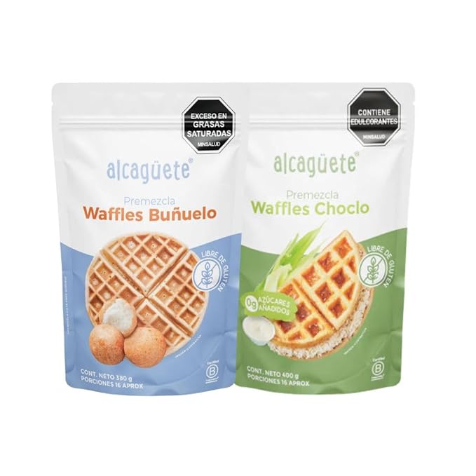Alcaguete Premezcla Waffles (2 pack) Alcaguete Premezcla waffles Buñuelo y Alcaguete Premezcla waffles Choclo