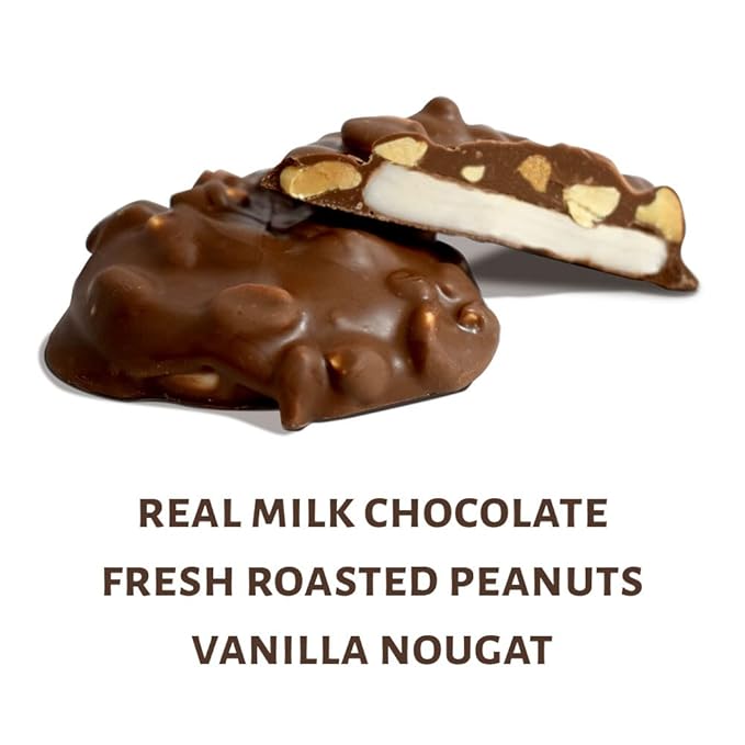 Pearson's Vanilla BUN Cluster Bar | Roasted Peanuts Real Milk Chocolate and Vanilla Nougat | Pack of 24 | Individually Wrapped