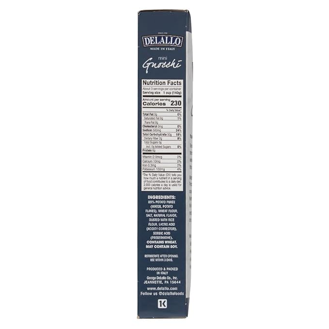 DeLallo Mini Potato Gnocchi 1lb 12-Pack
