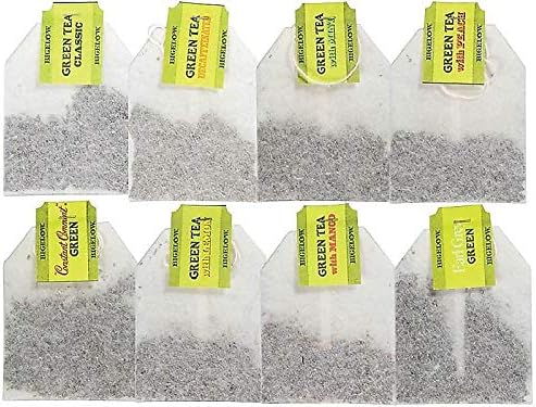 Bigelow 30568 Green Tea Assortment Individually Wrapped Eight Flavors 64 Tea Bags/Box