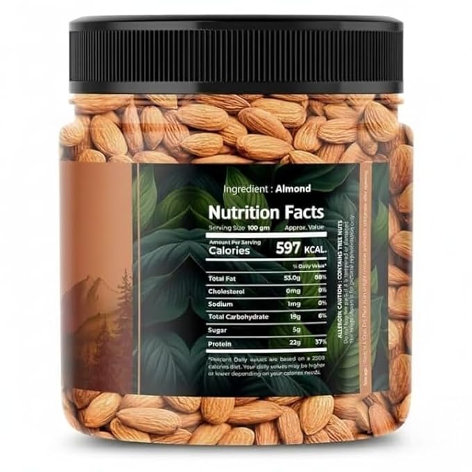 California Almonds Real Nuts | High In Fiber Protein Magnesium &amp Phosphorus | Natural Premium Almond Dry Fruits.