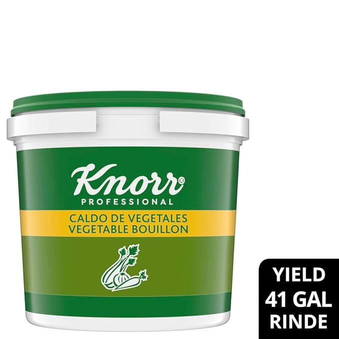 Knorr Professional Caldo de Vegetales Vegetarian Bouillon 4.4 lb (Pack of 4) Granulated Base Bouillon as a Base Marinade Flavor Enhancer Shelf Stable Convenience 0g Trans Fat