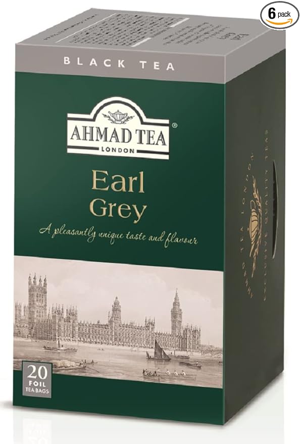 Ahmad Tea Earl Grey Tea 20-Count Boxes (Pack of 6)