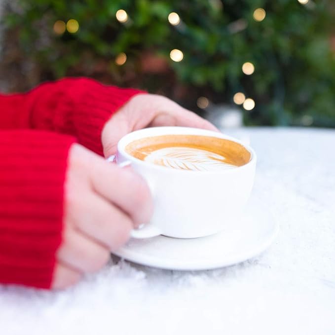 BARNIE'S COFFEE TEA CO. Santa's White Christmas Whole Bean Coffee with Smooth Coconut Caramel and Warm Vanilla Flavors Medium Roasted Arabica Coffee Beans 10 oz Bag (Pack of 2)