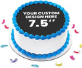 Custom Edible Prints on Cake: Create Your Special Event with Custom Edible Image Toppers - Upload Photos for Unique Stylish Designs on Rectangular Round Cakes Designs - 7.5 Round Cake Topper